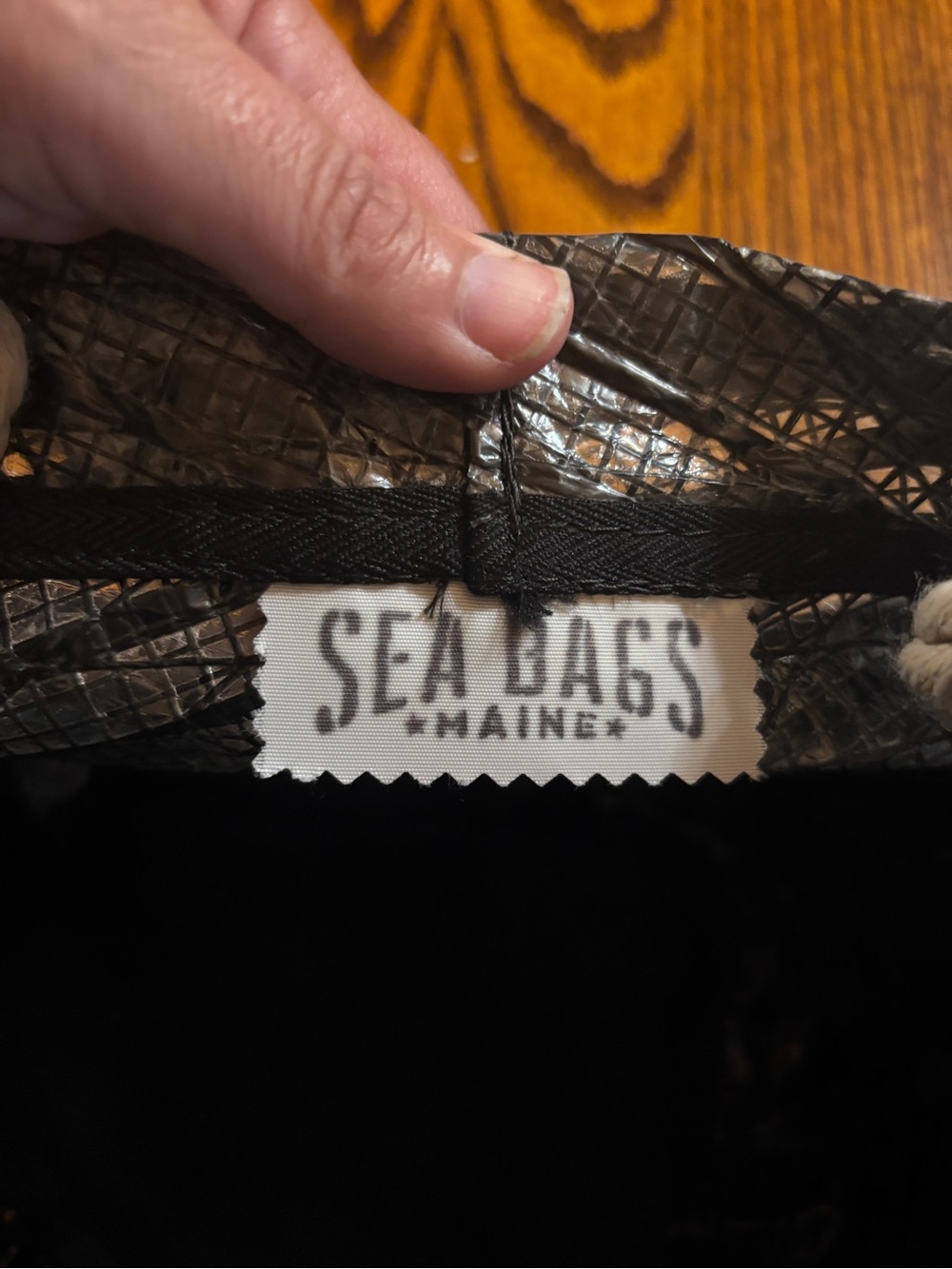 NWT Sea Bags Maine Recycled Sail Cloth Rope Handle Small Tote Beach Travel Bag - Picture 6 of 12